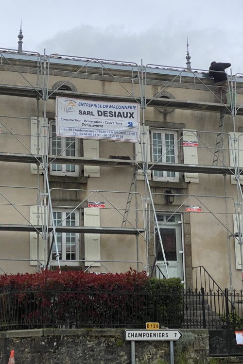 exemple échafaudage pour toitures